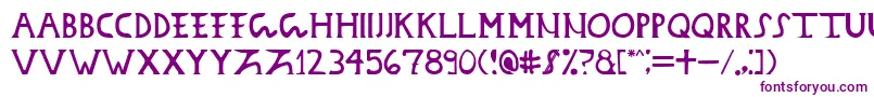 Daciandonarium Font – Purple Fonts on White Background