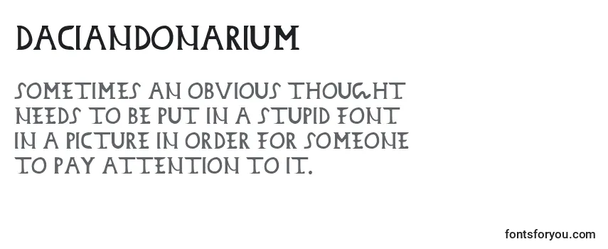 Daciandonarium (111660) フォントのレビュー