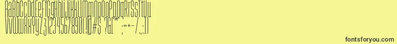 Abastina-fontti – mustat fontit keltaisella taustalla