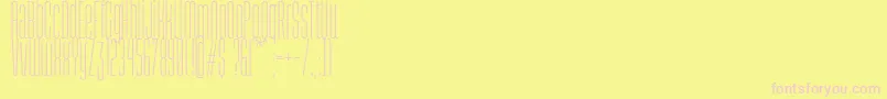 Czcionka Abastina – różowe czcionki na żółtym tle
