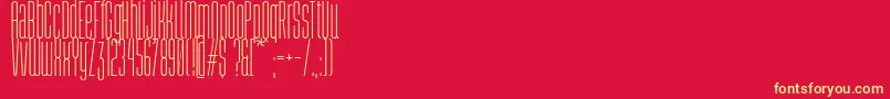 Czcionka Abastina – żółte czcionki na czerwonym tle