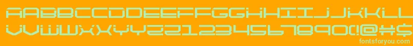 QuicktechBold Font – Green Fonts on Orange Background