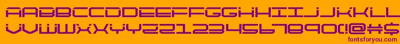 QuicktechBold Font – Purple Fonts on Orange Background