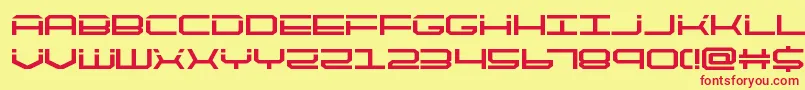 QuicktechBold Font – Red Fonts on Yellow Background