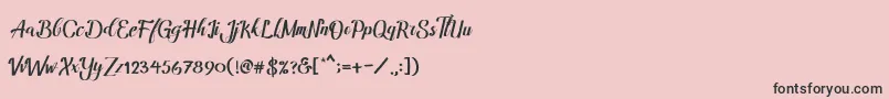 Amandella Font – Black Fonts on Pink Background