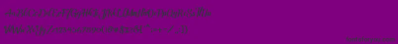 Amandella Font – Black Fonts on Purple Background
