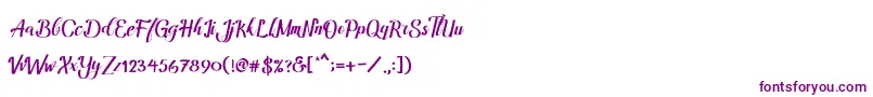 Amandella Font – Purple Fonts on White Background