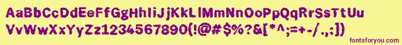 WehryzeCopiya Font – Purple Fonts on Yellow Background