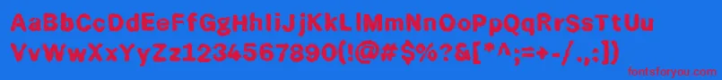 WehryzeCopiya Font – Red Fonts on Blue Background