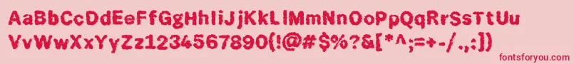 WehryzeCopiya Font – Red Fonts on Pink Background