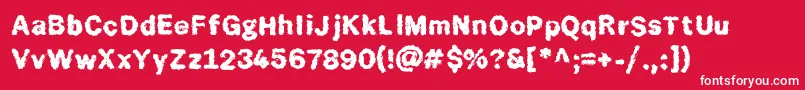 WehryzeCopiya Font – White Fonts on Red Background