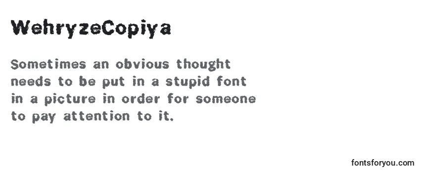 WehryzeCopiya Font