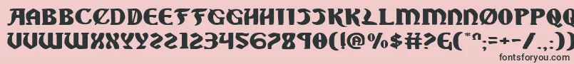 フォントSablee – ピンクの背景に黒い文字