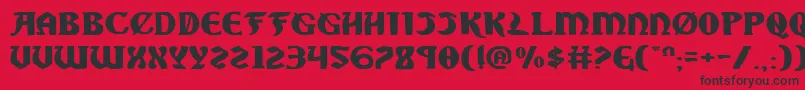 フォントSablee – 赤い背景に黒い文字