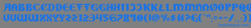 フォントSablee – 灰色の背景に青い文字