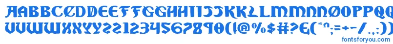 フォントSablee – 白い背景に青い文字