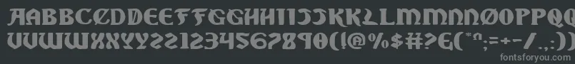 フォントSablee – 黒い背景に灰色の文字