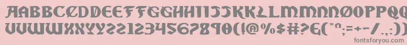 フォントSablee – ピンクの背景に灰色の文字