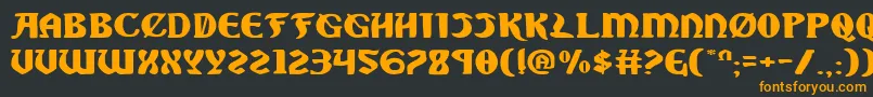 フォントSablee – 黒い背景にオレンジの文字