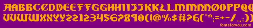 Sablee Font – Orange Fonts on Purple Background