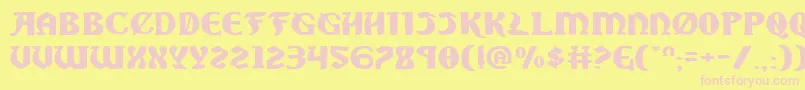 Sablee Font – Pink Fonts on Yellow Background