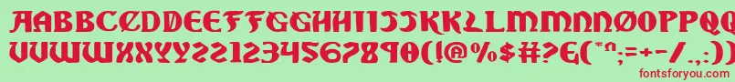 Sablee Font – Red Fonts on Green Background