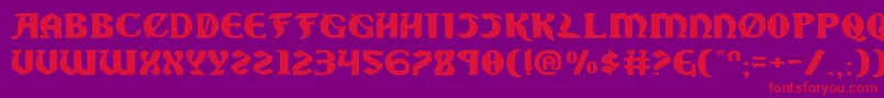 フォントSablee – 紫の背景に赤い文字