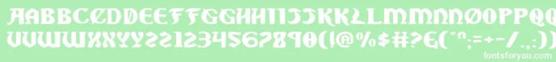 フォントSablee – 緑の背景に白い文字