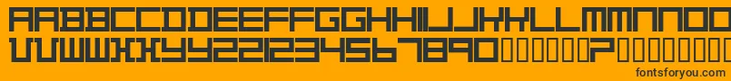 TheoVanDoesburg Font – Black Fonts on Orange Background