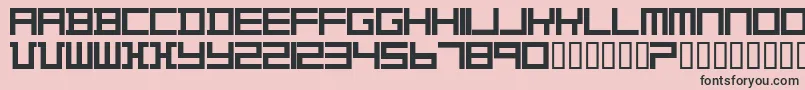 TheoVanDoesburg-fontti – mustat fontit vaaleanpunaisella taustalla