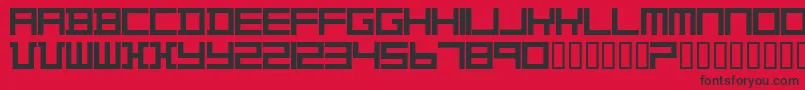 フォントTheoVanDoesburg – 赤い背景に黒い文字