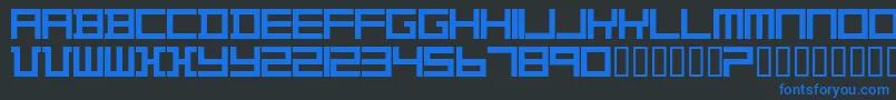 Шрифт TheoVanDoesburg – синие шрифты на чёрном фоне