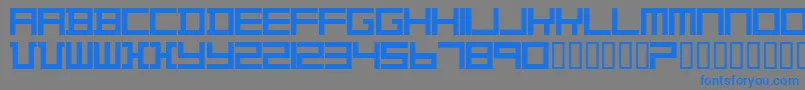Шрифт TheoVanDoesburg – синие шрифты на сером фоне