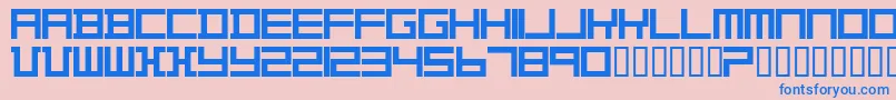 Шрифт TheoVanDoesburg – синие шрифты на розовом фоне