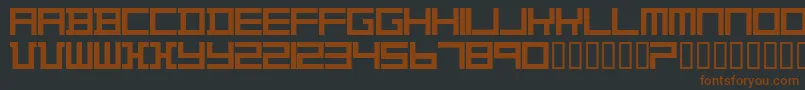 TheoVanDoesburg-fontti – ruskeat fontit mustalla taustalla