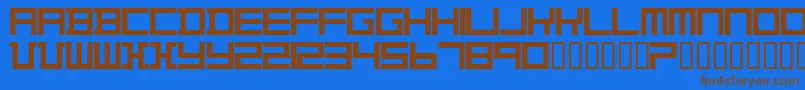 Шрифт TheoVanDoesburg – коричневые шрифты на синем фоне