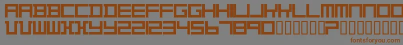 Шрифт TheoVanDoesburg – коричневые шрифты на сером фоне