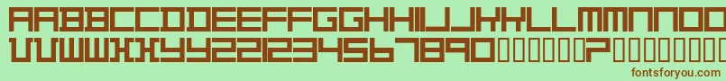 TheoVanDoesburg-fontti – ruskeat fontit vihreällä taustalla