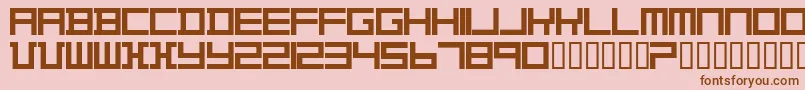 TheoVanDoesburg-fontti – ruskeat fontit vaaleanpunaisella taustalla
