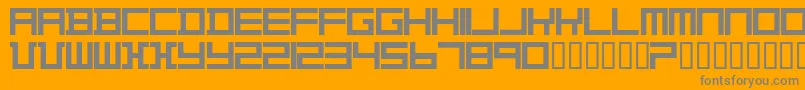 Шрифт TheoVanDoesburg – серые шрифты на оранжевом фоне