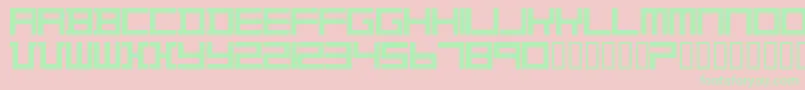 フォントTheoVanDoesburg – ピンクの背景に緑の文字