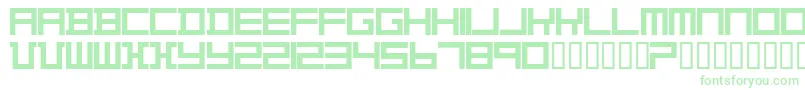 TheoVanDoesburg-fontti – vihreät fontit valkoisella taustalla