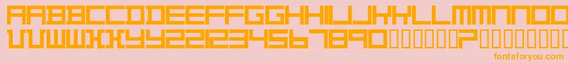 TheoVanDoesburg Font – Orange Fonts on Pink Background