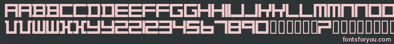Шрифт TheoVanDoesburg – розовые шрифты на чёрном фоне