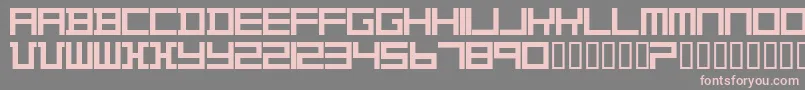 TheoVanDoesburg-fontti – vaaleanpunaiset fontit harmaalla taustalla