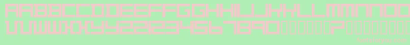 Шрифт TheoVanDoesburg – розовые шрифты на зелёном фоне
