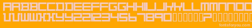 Шрифт TheoVanDoesburg – розовые шрифты на оранжевом фоне