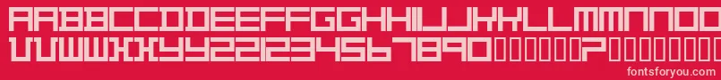 Шрифт TheoVanDoesburg – розовые шрифты на красном фоне