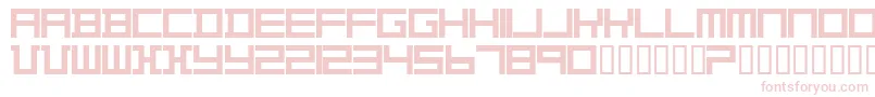 Шрифт TheoVanDoesburg – розовые шрифты на белом фоне