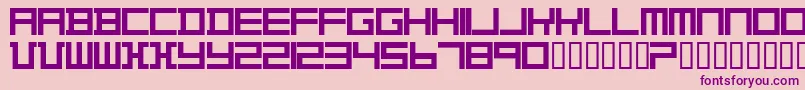TheoVanDoesburg-fontti – violetit fontit vaaleanpunaisella taustalla